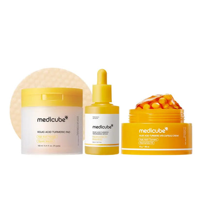 Korean Brightening Skincare Set - Kojic Acid + Turmeric Formula For A Radiant Glow