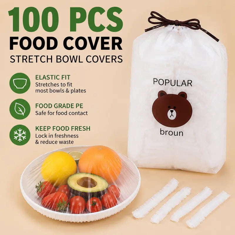 Stretch Food Covers - Elastic Fit Design For Quick Food Storage