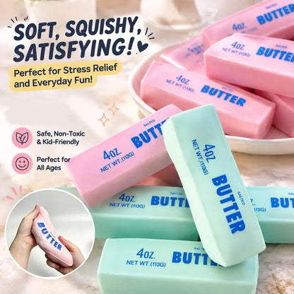 Butter Bar Squishy Toy - Crunchy Sound Squeeze For Satisfying Sensory Fun
