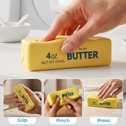 Butter Bar Squishy Toy - Crunchy Sound Squeeze For Satisfying Sensory Fun