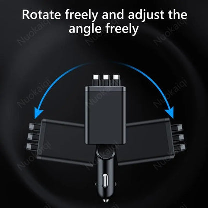 Car Power Station - Galaxy LED Projection & Retractable Cables For A Futuristic Drive