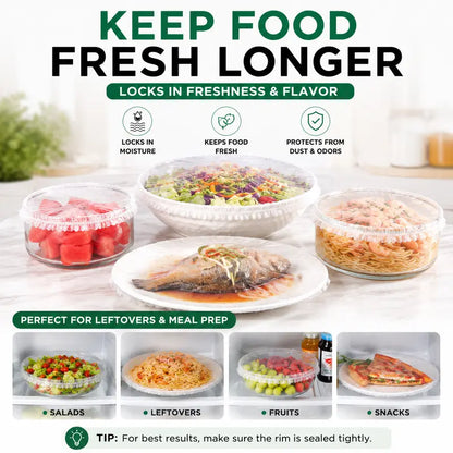 Stretch Food Covers - Elastic Fit Design For Quick Food Storage