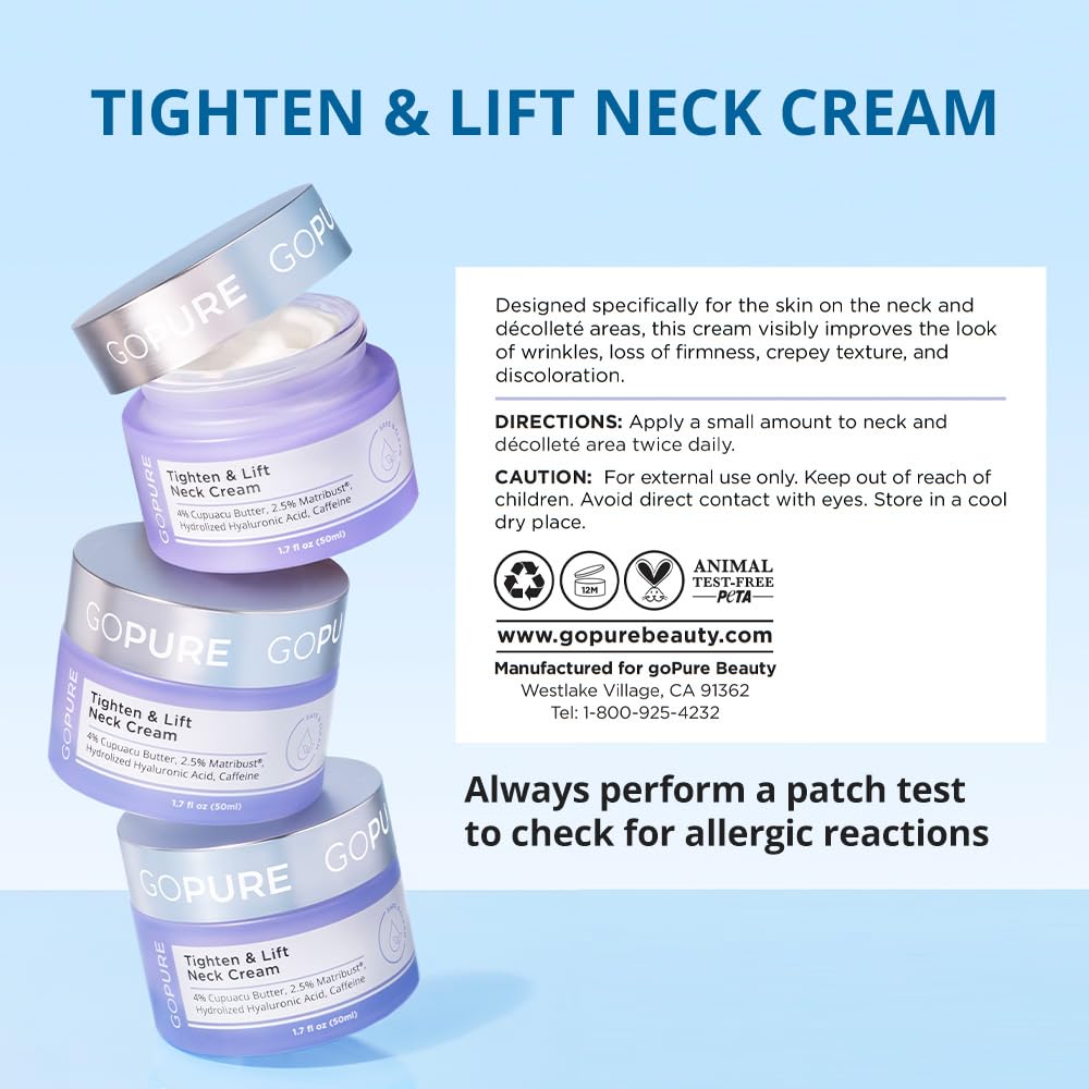 Neck Tightening Cream - Hydrating Firming Formula For Smooth Looking Skin