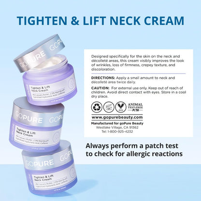 Neck Tightening Cream - Hydrating Firming Formula For Smooth Looking Skin
