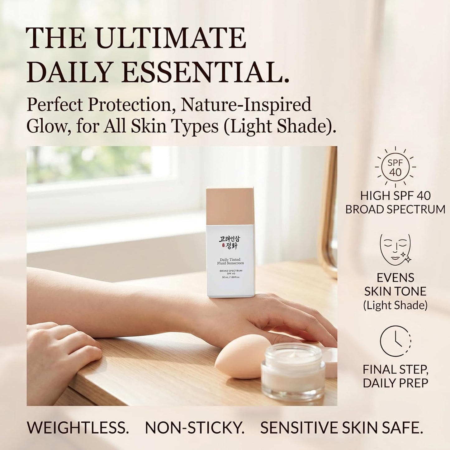 Skin Tint Sunscreen - Daily SPF40 Coverage For A Fresh Natural Look