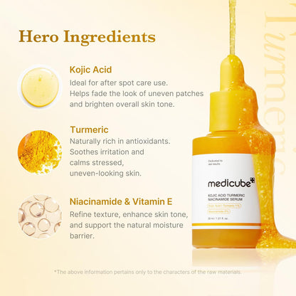 Korean Brightening Skincare Set - Kojic Acid + Turmeric Formula For A Radiant Glow